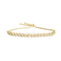 Slider Silver Gold Crystal Tennis Bracelet