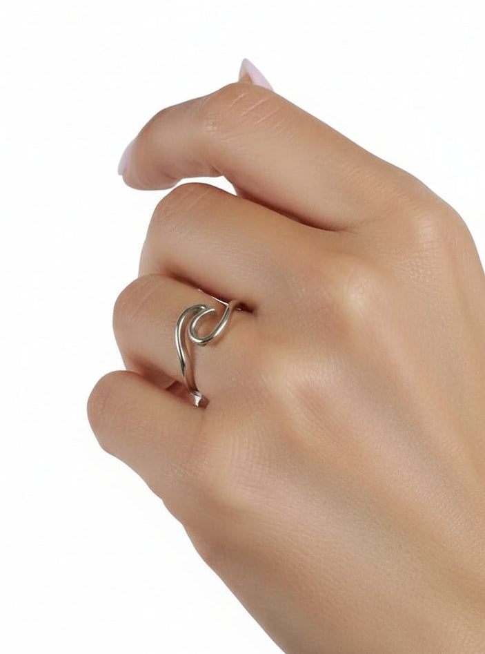 Sterling Silver Rolling Wave Ring - view 6