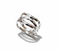 Sterling Silver Hammered Unisex Band Ring
