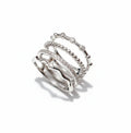 Multi Stack Layered Sterling Silver Ring