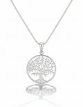 Sterling Silver Tree of Life Spiritual Charm Pendant Necklace