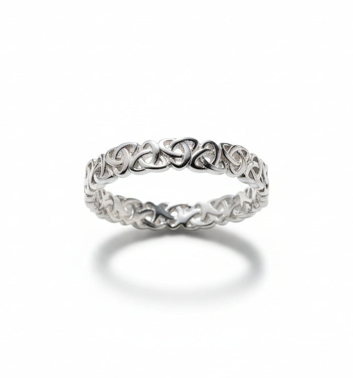 Sterling Silver Eternity Celtic Band Ring