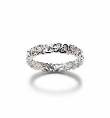 Sterling Silver Eternity Celtic Band Ring