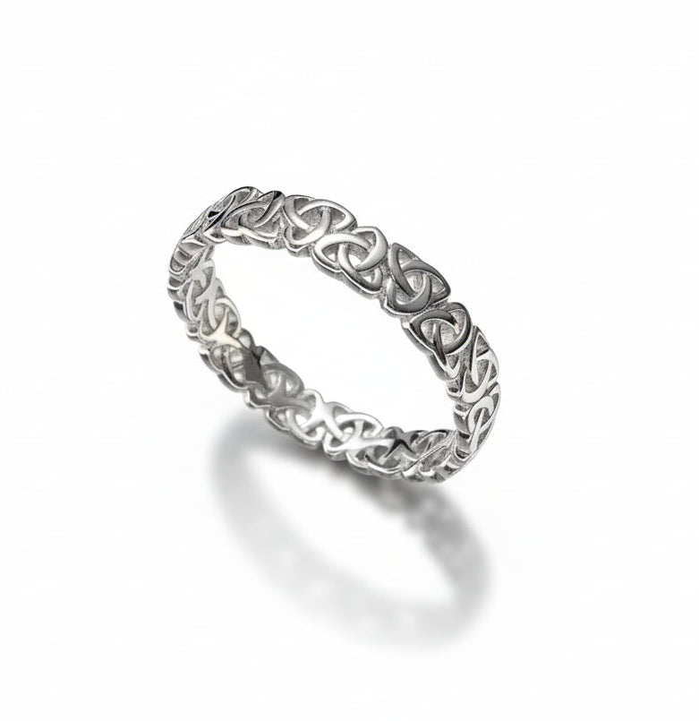 Sterling Silver Eternity Celtic Band Ring - view 3
