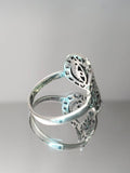 Sterling Silver Hand of Fatima Protection Amulet Ring - view 4
