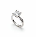 Sterling Silver Princess Cut Engagement Wedding Ring