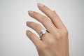 Sterling Silver Princess Cut Engagement Wedding Ring - view 2