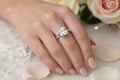 Sterling Silver Princess Cut Engagement Wedding Ring - view 6