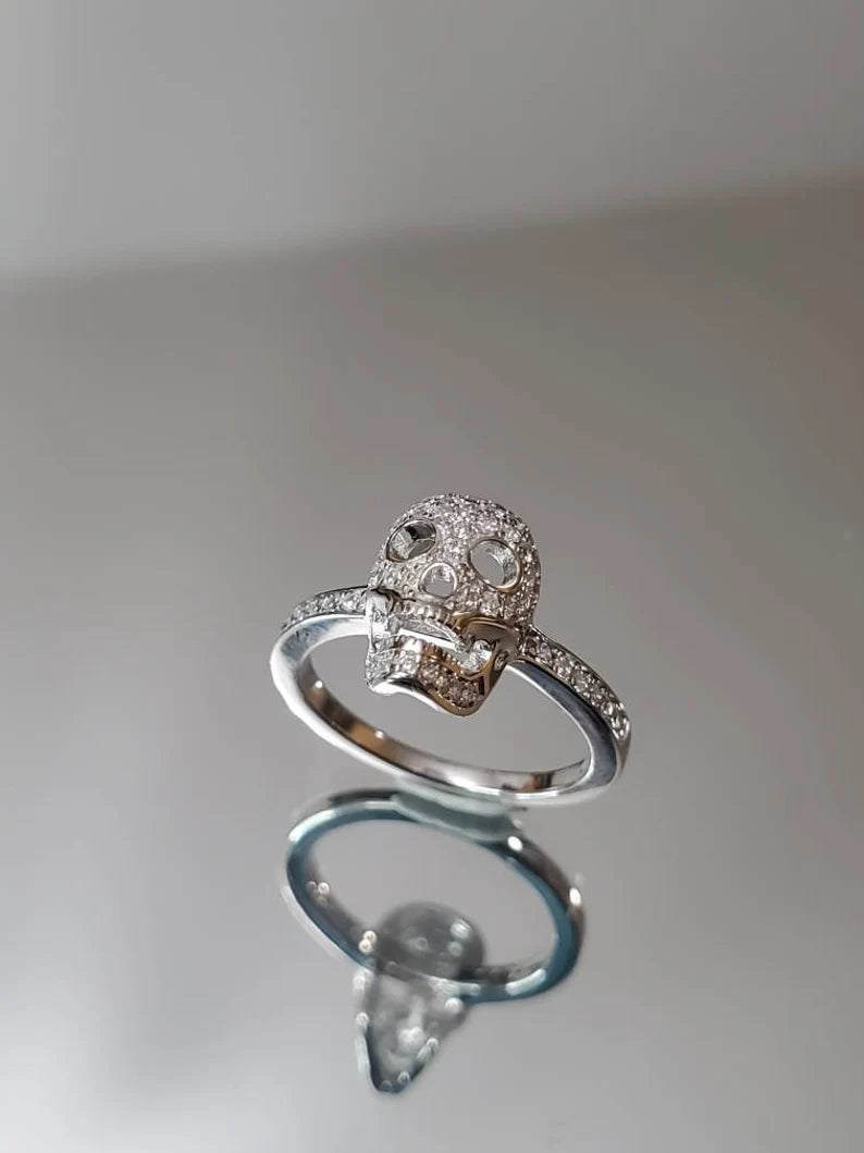 Sterling Silver Skull Ring - view 4