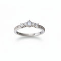 Emerald Cut Sterling Silver Ring - view 5