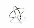 Sterling Silver Criss Cross Geometric Ring