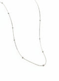 Sterling Silver Dainty Beaded Bracelet, Anklet, Choker Chain - view 8