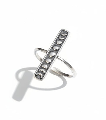Moon Phases Sterling Silver Ring