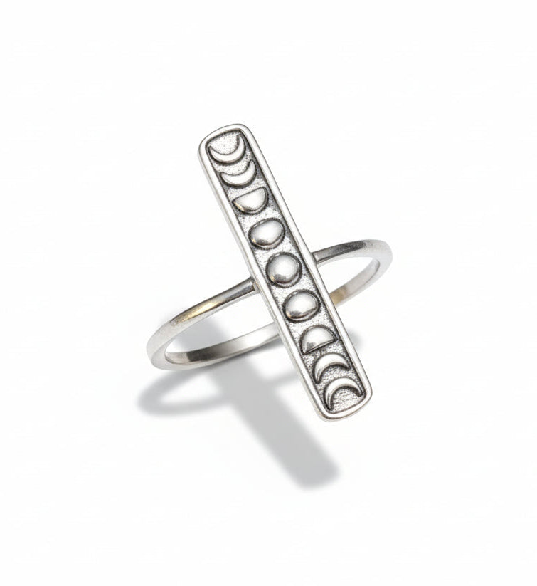 Moon Phases Sterling Silver Ring - view 3