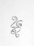 Sterling Silver 925 Spiral Minimalist Adjustable Ring - view 5