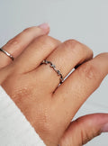 Dainty Minimalist Swirl Sterling Silver Ring - view 4