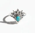 Turquoise Sterling Silver Mandala Ring - view 5