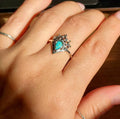Turquoise Sterling Silver Mandala Ring - view 4
