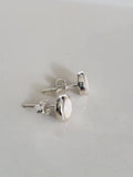 Sterling Silver White Rainbow Opal Sterling Silver Studs Size 4mm to 10mm - view 9