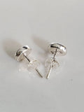 Sterling Silver White Rainbow Opal Sterling Silver Studs Size 4mm to 10mm - view 6
