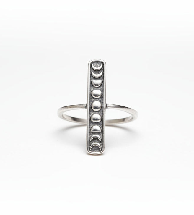 Moon Phases Sterling Silver Ring - view 5