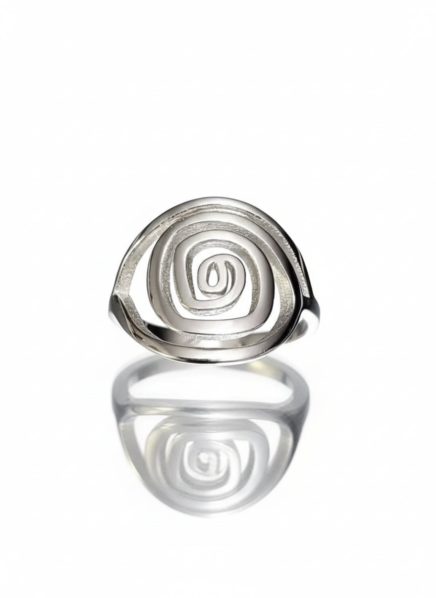 Sterling Silver Spiral Ring - view 5