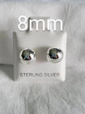Sterling Silver 925 Dainty Simple Round Stud Earrings - view 8