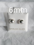 Sterling Silver 925 Dainty Simple Round Stud Earrings - view 7