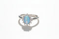 Dainty Blue Opal Ring