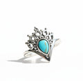 Turquoise Sterling Silver Mandala Ring