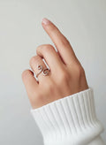 Sterling Silver 925 Spiral Minimalist Adjustable Ring - view 2