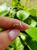 Sterling Silver Dainty Chevron Ring - view 8