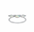 Sterling Silver Marquise White Opal Ring - view 3