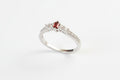 Sterling Silver Emerald Cut Garnet Ring - view 4