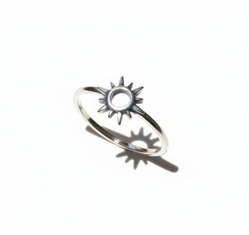 Sterling Silver Minimalist Sun Ring
