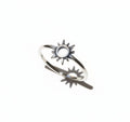 Sterling Silver Minimalist Sun Ring - view 5