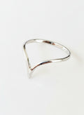 Sterling Silver Dainty Chevron Ring - view 5