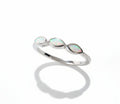 Sterling Silver Marquise White Opal Ring - view 5