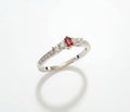 Sterling Silver Emerald Cut Garnet Ring - view 6