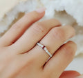 Sterling Silver Emerald Cut Garnet Ring - view 5