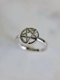 Sterling Silver Pentagram Star Ring - view 5