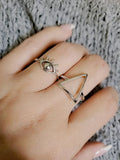 Slice of Life Triangle Sterling Silver Ring - view 4