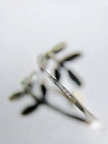 Sterling Silver Leaf Wraparound Ring - view 8