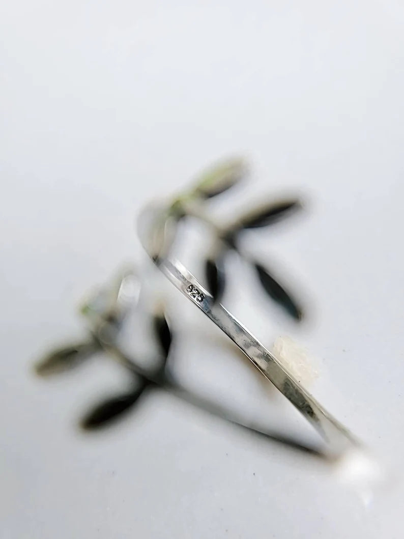 Sterling Silver Leaf Wraparound Ring - view 8