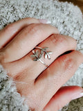 Sterling Silver Leaf Wraparound Ring - view 5