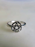 Sterling Silver Pentagram Star Ring - view 9
