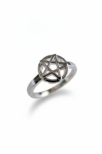 Sterling Silver Pentagram Star Ring