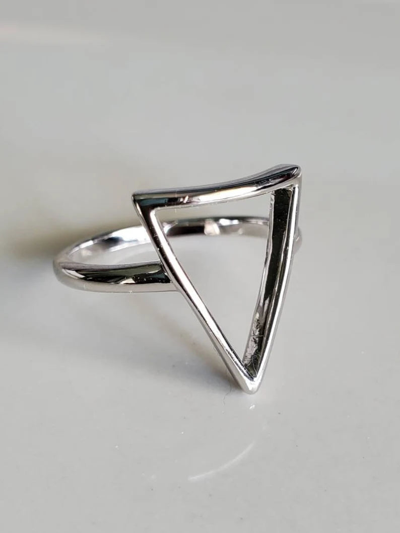 Slice of Life Triangle Sterling Silver Ring