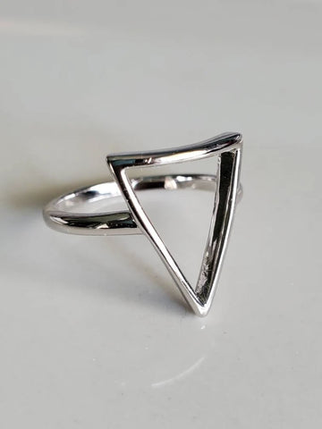 Slice of Life Triangle Sterling Silver Ring