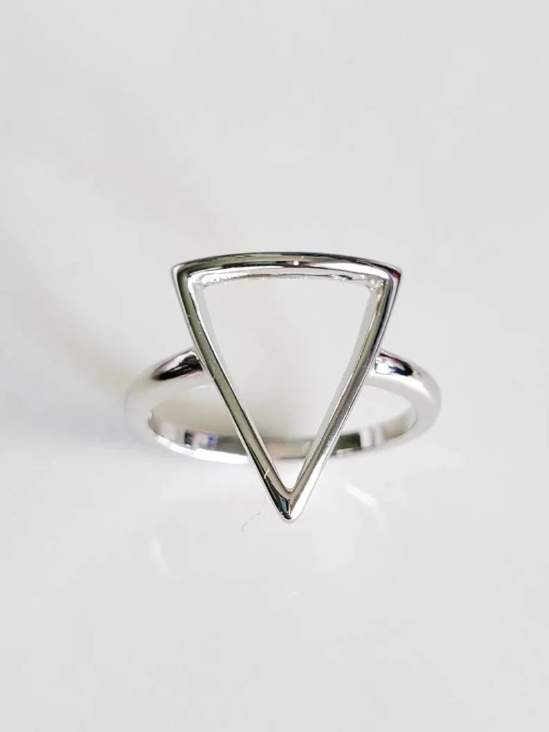Slice of Life Triangle Sterling Silver Ring - view 3